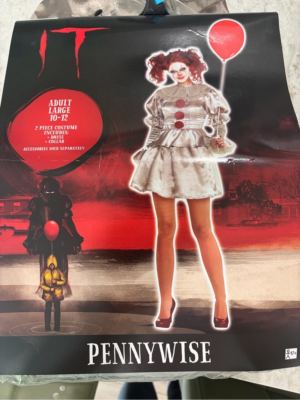 IT Pennywise Women’s Halloween Costume Adult Large 10-12